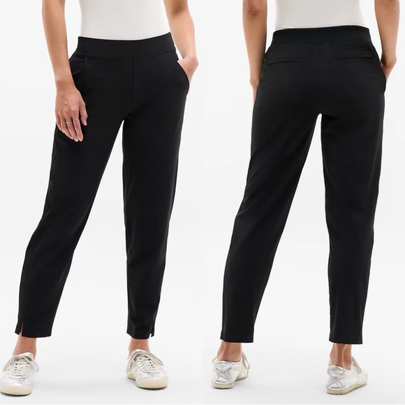 Athleta Pants - Athleta Pants Brooklyn Mid Rise Ankle Pant Wrinkle-Resistant Black Sz 12 NWT New